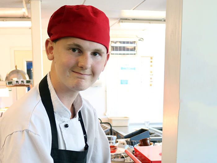 Connar Green, professional cookery student at Tameside College