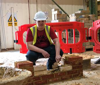 16 year old Daniel Freeman from Dagenham who is studying bricklaying took part in Barking & Dagenham College’s annual ‘Inspiration Day’