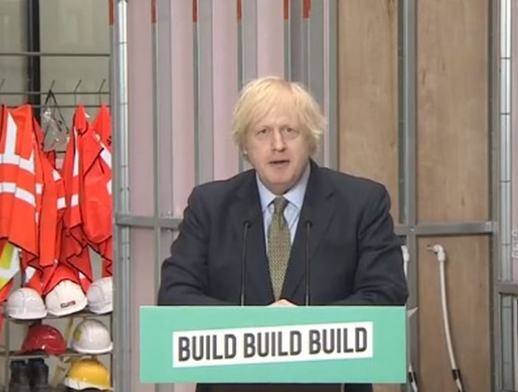 Boris Johnson, build, build, build