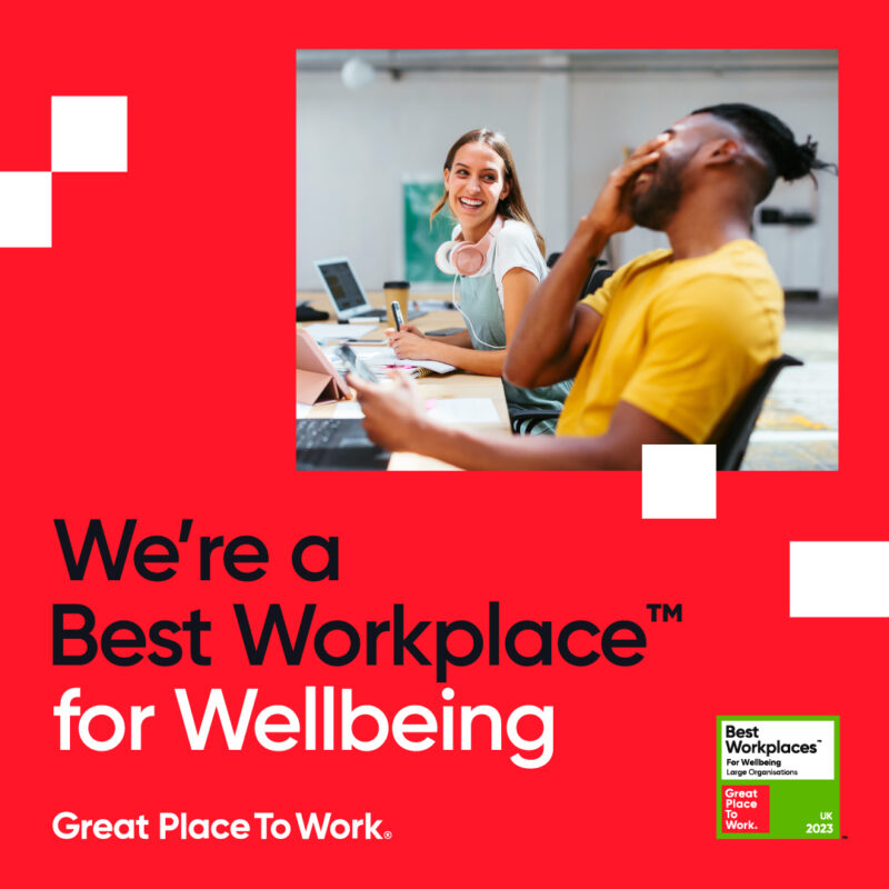 Great Places to Work for Wellbeing Graphic