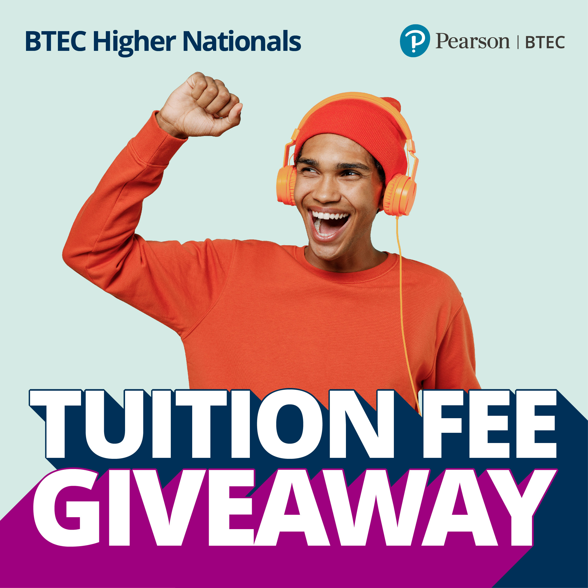 BTEC higher nationals Tuition fee giveaway block ad