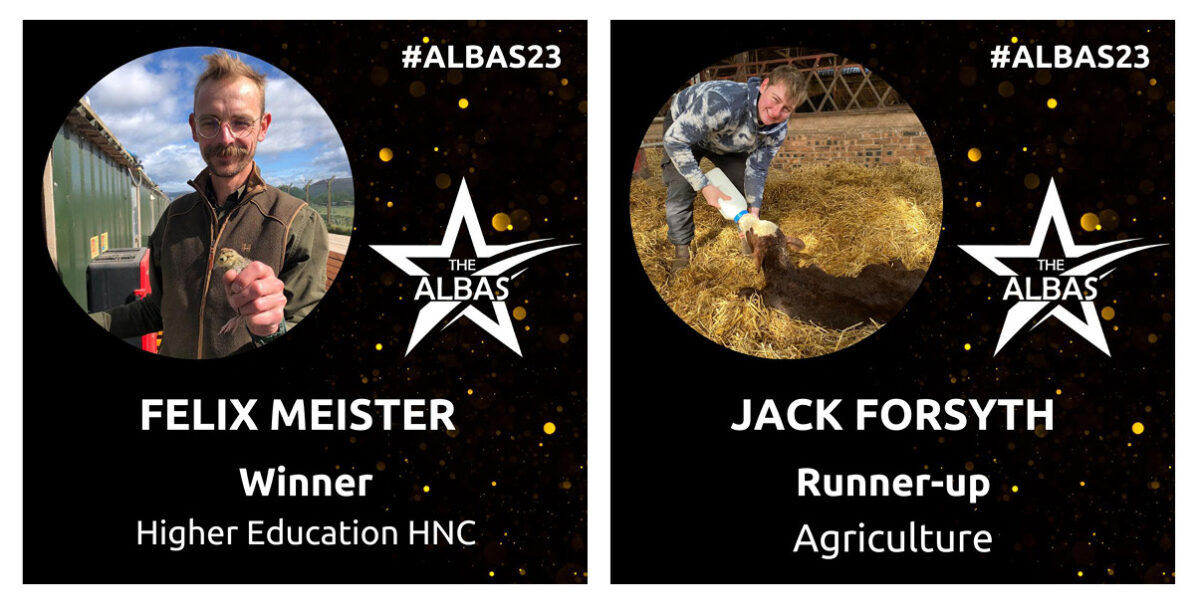 ALBAS final graphic showing winner and runner up