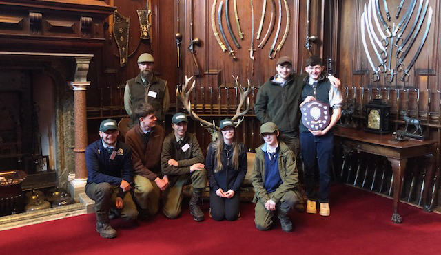 Group of students inside Blair Athol Castle