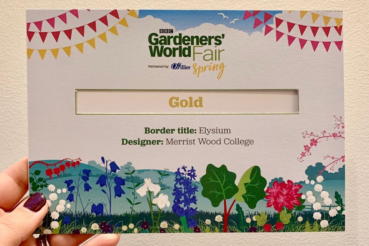 Merrist Wood Students Win GOLD at BBC Gardeners World Live