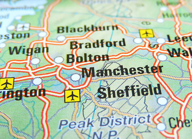 Map of Manchester, England.