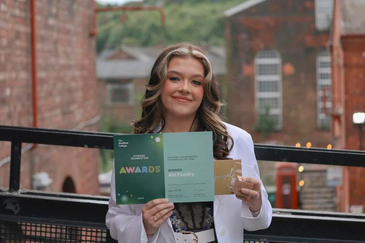 Engineering student Abi Fawdry, pictured at a college awards ceremony earlier this summer, is planning on joining the Royal Air Force.