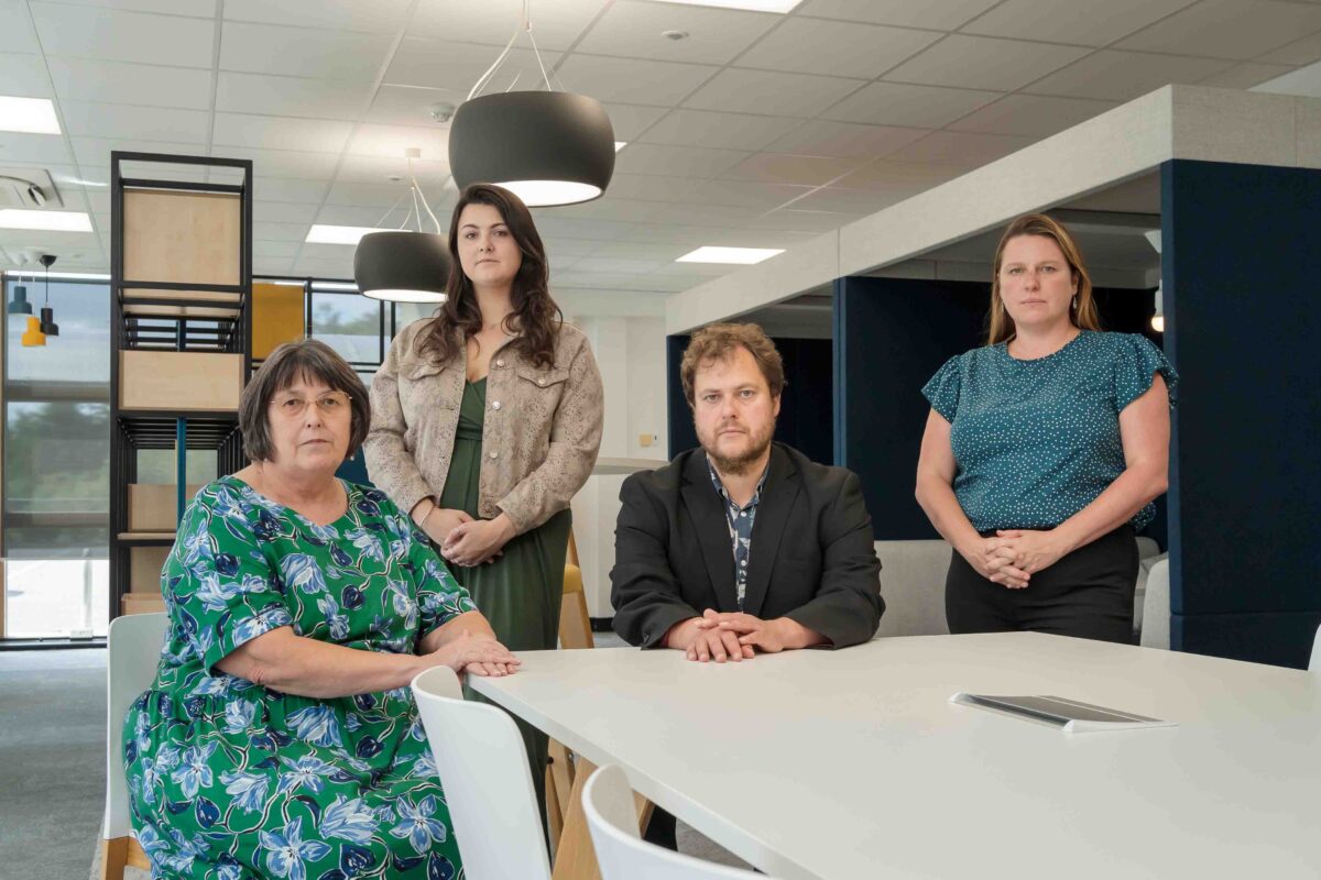 University of Sunderland academics Dr Louise Harvey-Golding and Dr Diane Simpson pictured with Julia Wysocka and Michal Chantkowski from the International Community Organisation of Sunderland Picture: DAVID WOOD