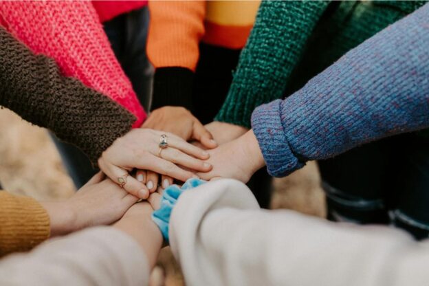 Women Working together stock