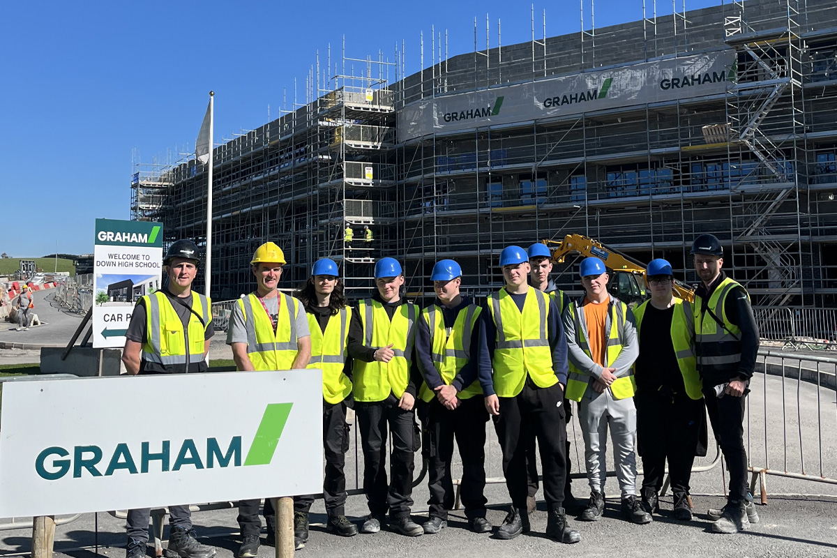 Construction Students visit Site.