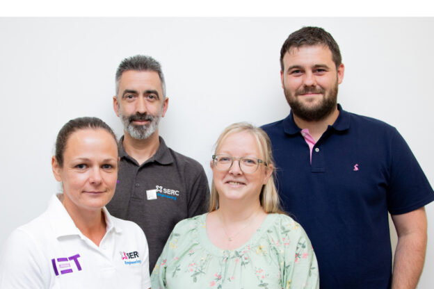 Representatives of 30-strong engineering team at SERC: Trudy Patterson, Darren Anderson, Aine McGreeghan and Jonathan McEwan.