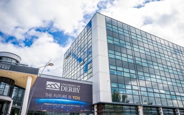 The University of Derby's Kedleston Road campus building is pictured.