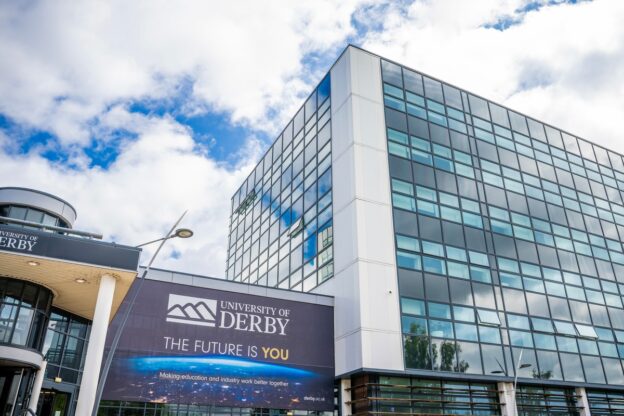 The University of Derby's Kedleston Road campus building is pictured.