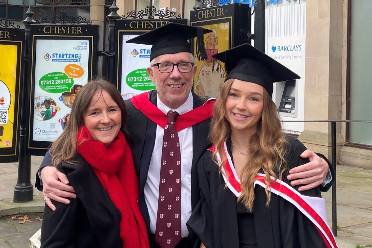 From left to right: Kerry Joinson, Colin Potts, Programme Leader for International Tourism Management at the University of Chester, and Shannon Farrell.