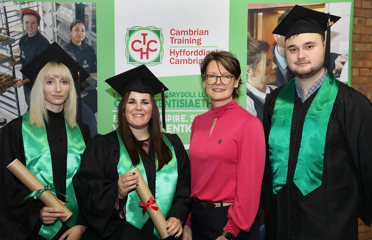 Cambrian Training Company is practicing what it preaches by enhancing the skills and knowledge of staff through apprenticeships to develop their careers.