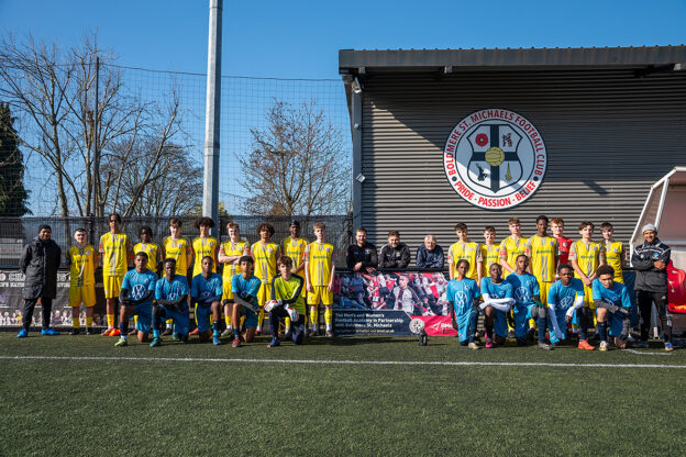 BMet football academy students play match with South African Team.