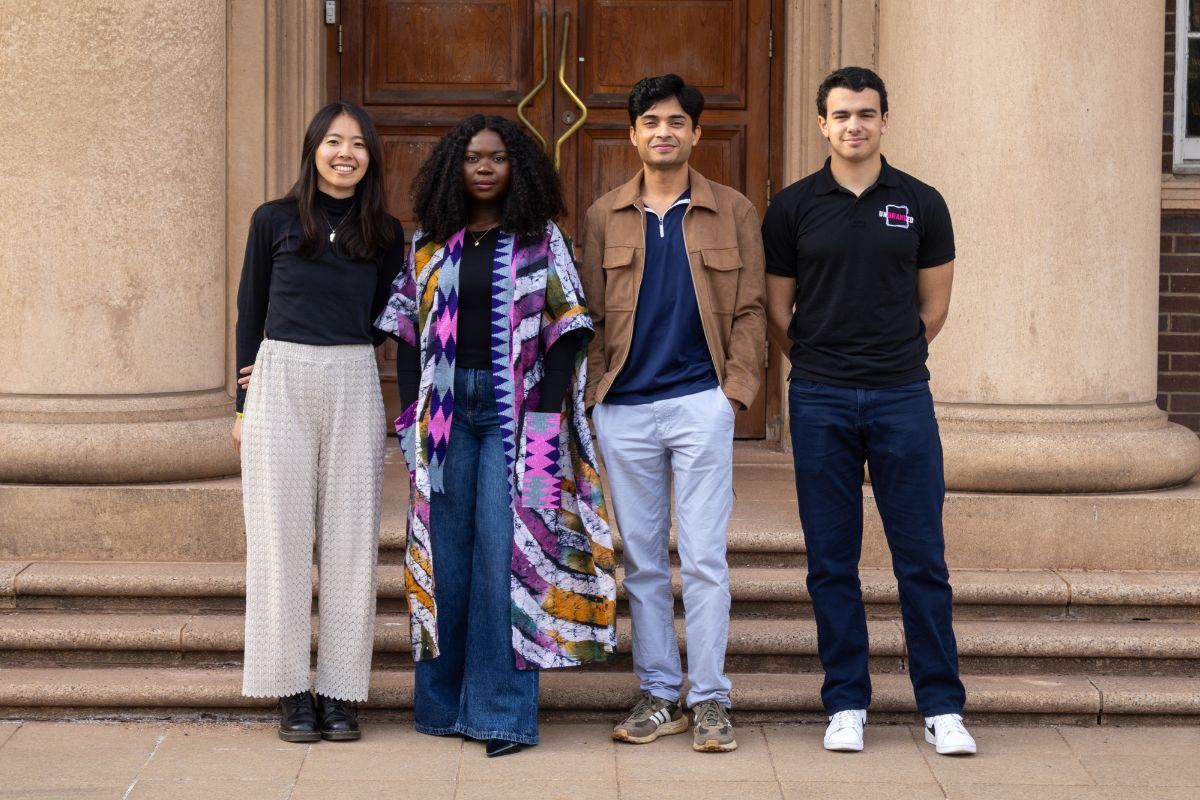 (Left to right) Ting-An Chen, Ololade Adeniyi, Aadhi Agilan and Matthew Cavallaro.