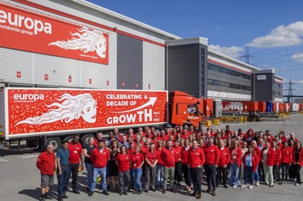 Group of people with a truck