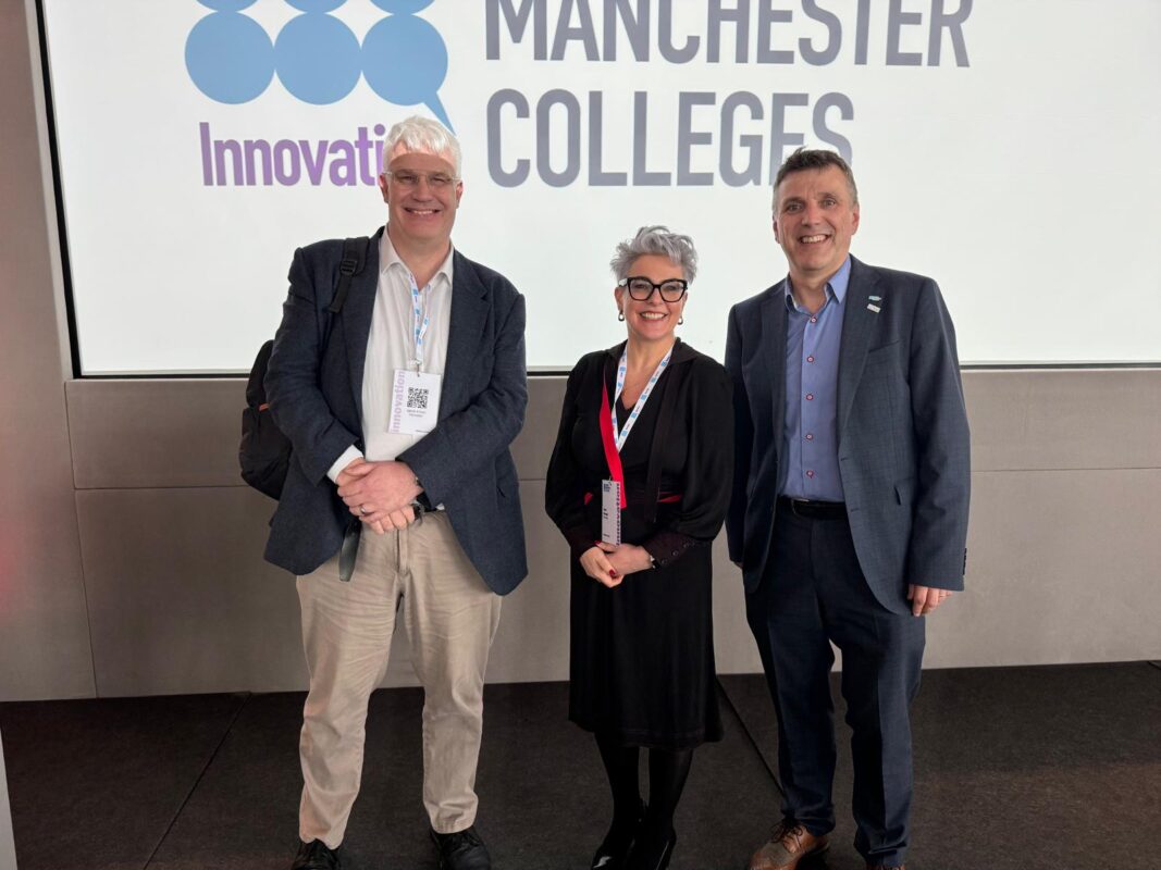 Geoff Meacock – Innovate UK Monitoring Officer, Coral Grainger – GMColleges Innovation Project Director and Richard Caulfield – GMColleges Senior Policy Manager