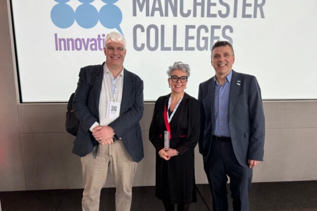 Geoff Meacock – Innovate UK Monitoring Officer, Coral Grainger – GMColleges Innovation Project Director and Richard Caulfield – GMColleges Senior Policy Manager